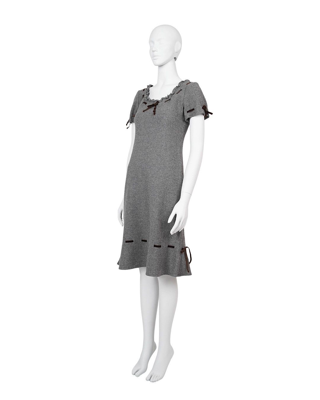 Miu Miu Miu Miu F/W1996 Grey Wool Doll Dress Size S / US 4 / IT 40 - 4 Thumbnail