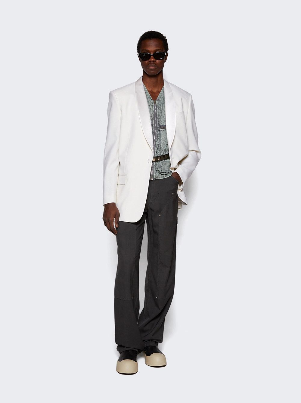 Givenchy o1mle0226 Crackled Effect Vest in Gray Size US L / EU 52-54 / 3 - 2 Thumbnail