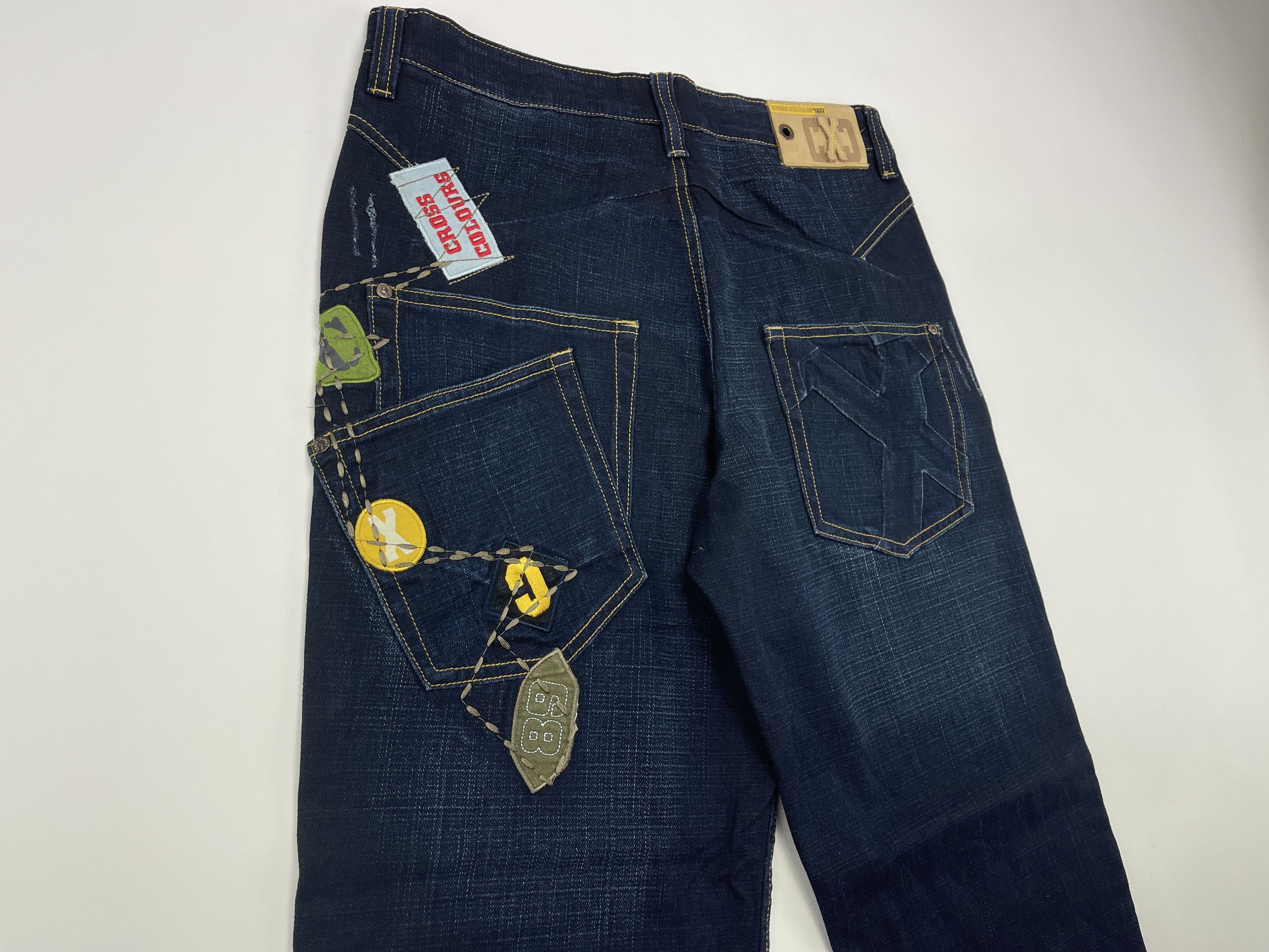 Cross Colours Cross Colours jeans, vintage, 90s hip hop, baggy, 1990s W 28 Size US 28 / EU 44 - 3 Thumbnail
