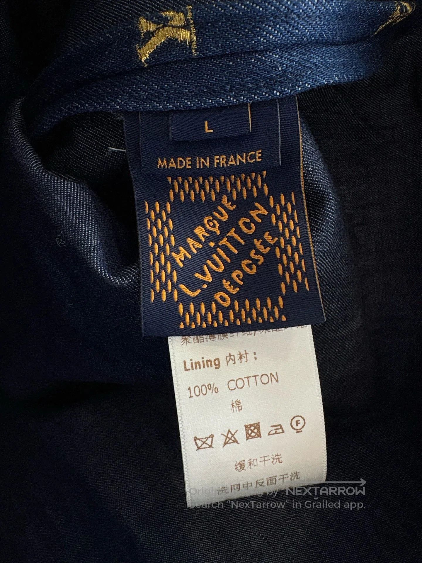 Louis Vuitton Louis Vuitton Pharrell Gold Thread Monogram Denim Shirt. Size US L / EU 52-54 / 3 - 6 Thumbnail
