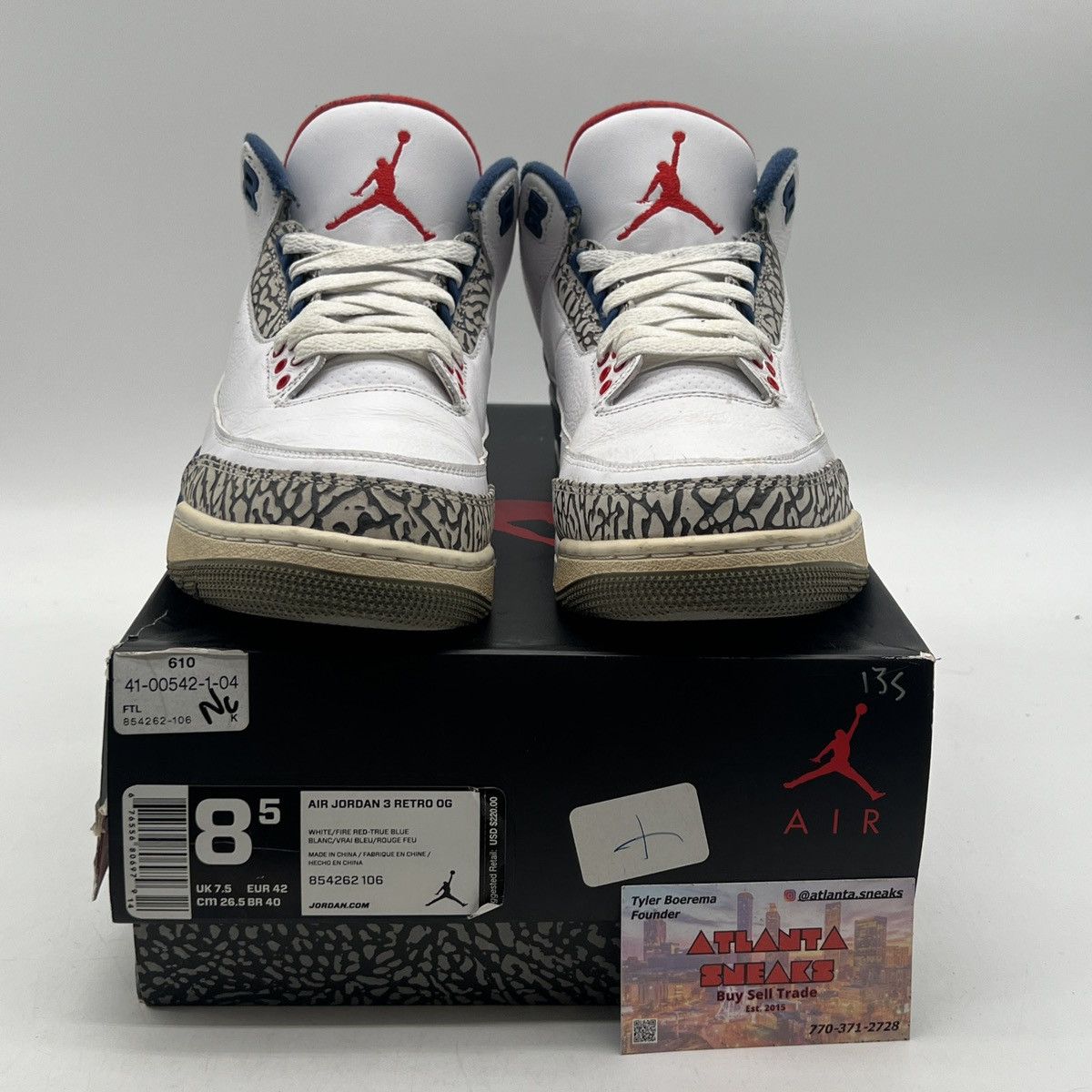Jordan Brand Air Jordan 3 true blue Size US 8.5 / EU 41-42 - 2 Thumbnail