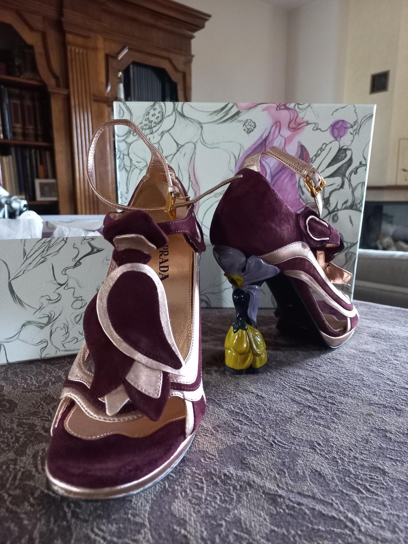 Prada PRADA Spring Summer 2003 Flower Kimono Mules | Grailed