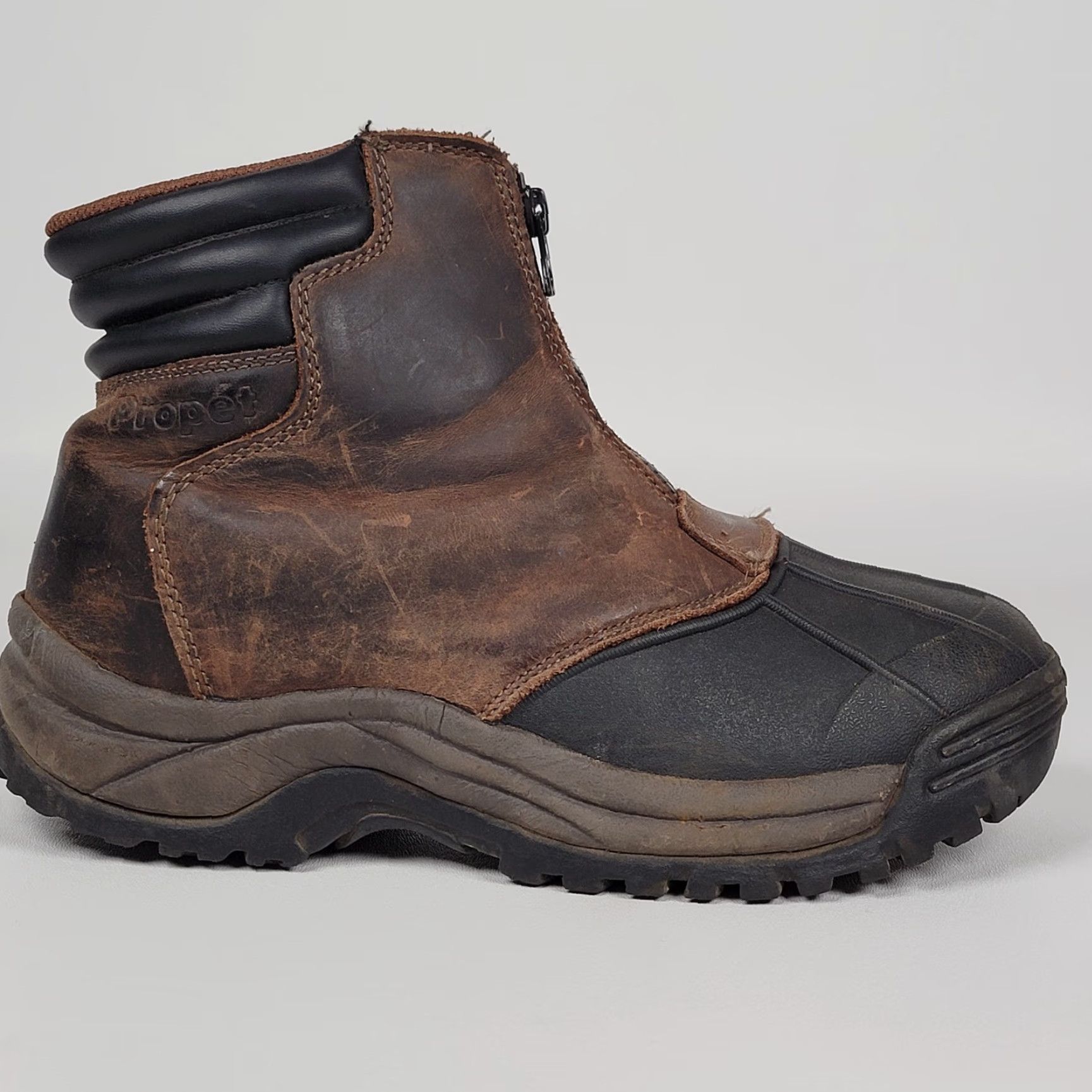 Vintage Propet Blizzard Mid Zip Boot Mens 7 M Brown/Black Boots Size US 7 / EU 40 - 3 Thumbnail