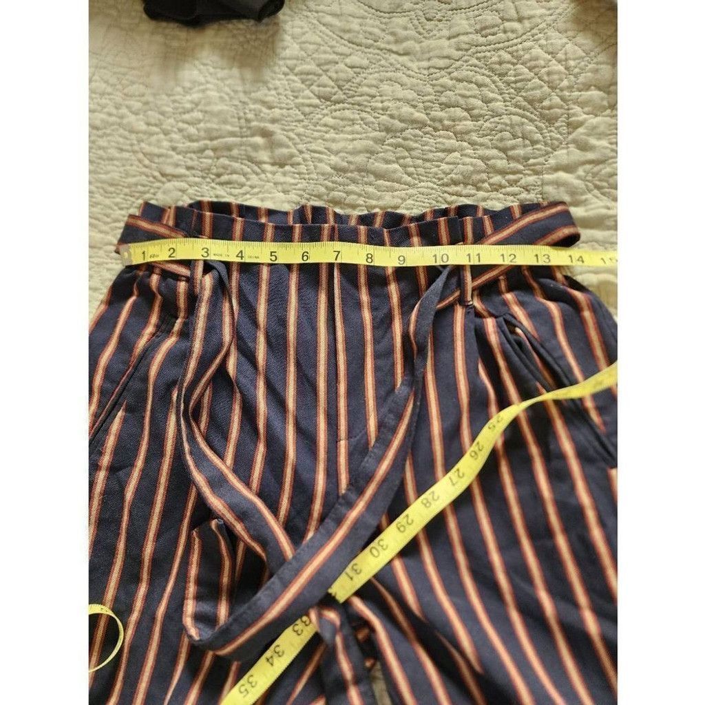 Zara Zara Navy Striped Pants Size 27" / US 4 / IT 40 - 6 Thumbnail