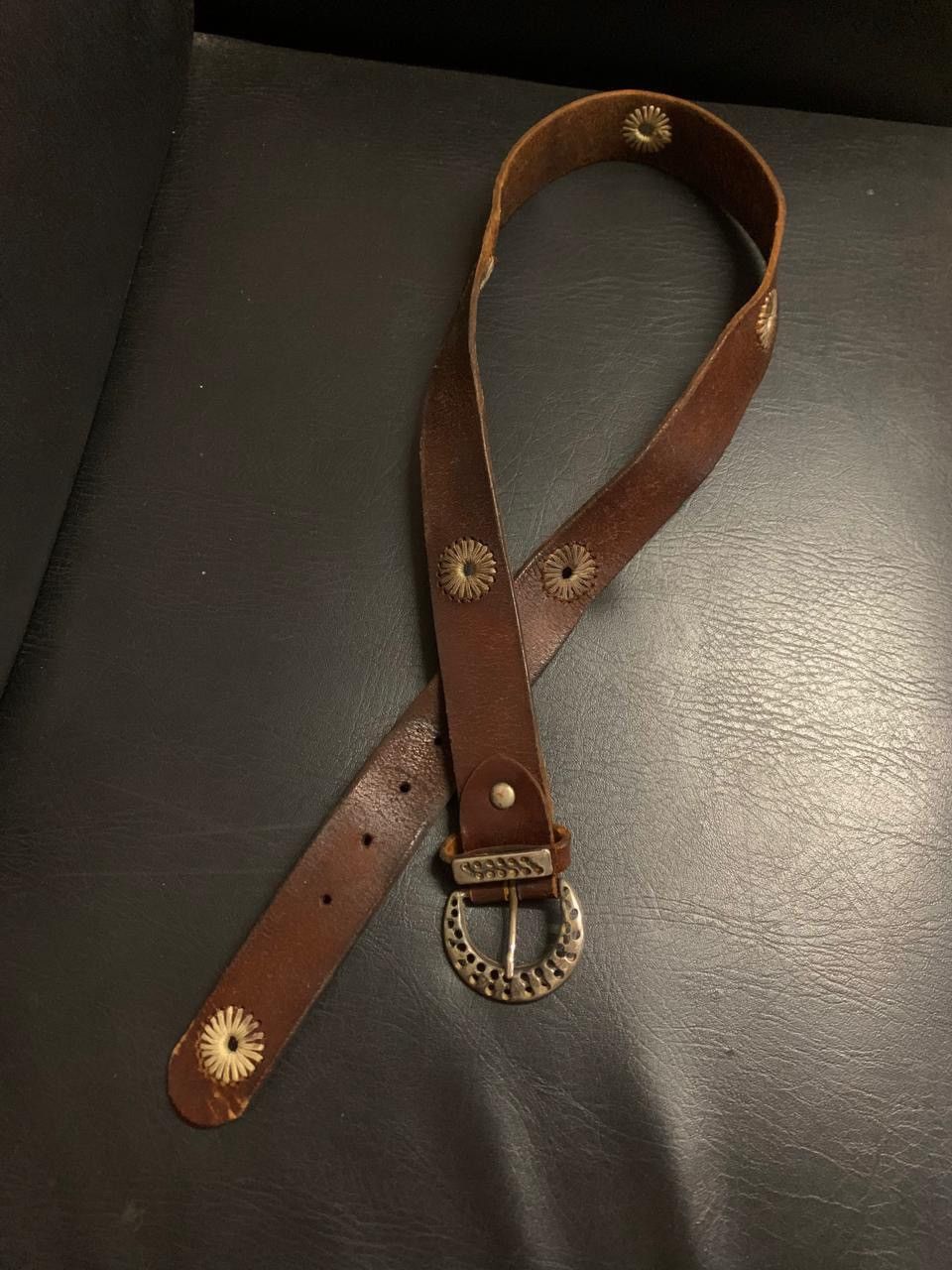 If Six Was Nine × Japanese Brand × Le Grande Bleu (L.G.B.) Brown leather rope pattern belt Size ONE SIZE - 1 Thumbnail