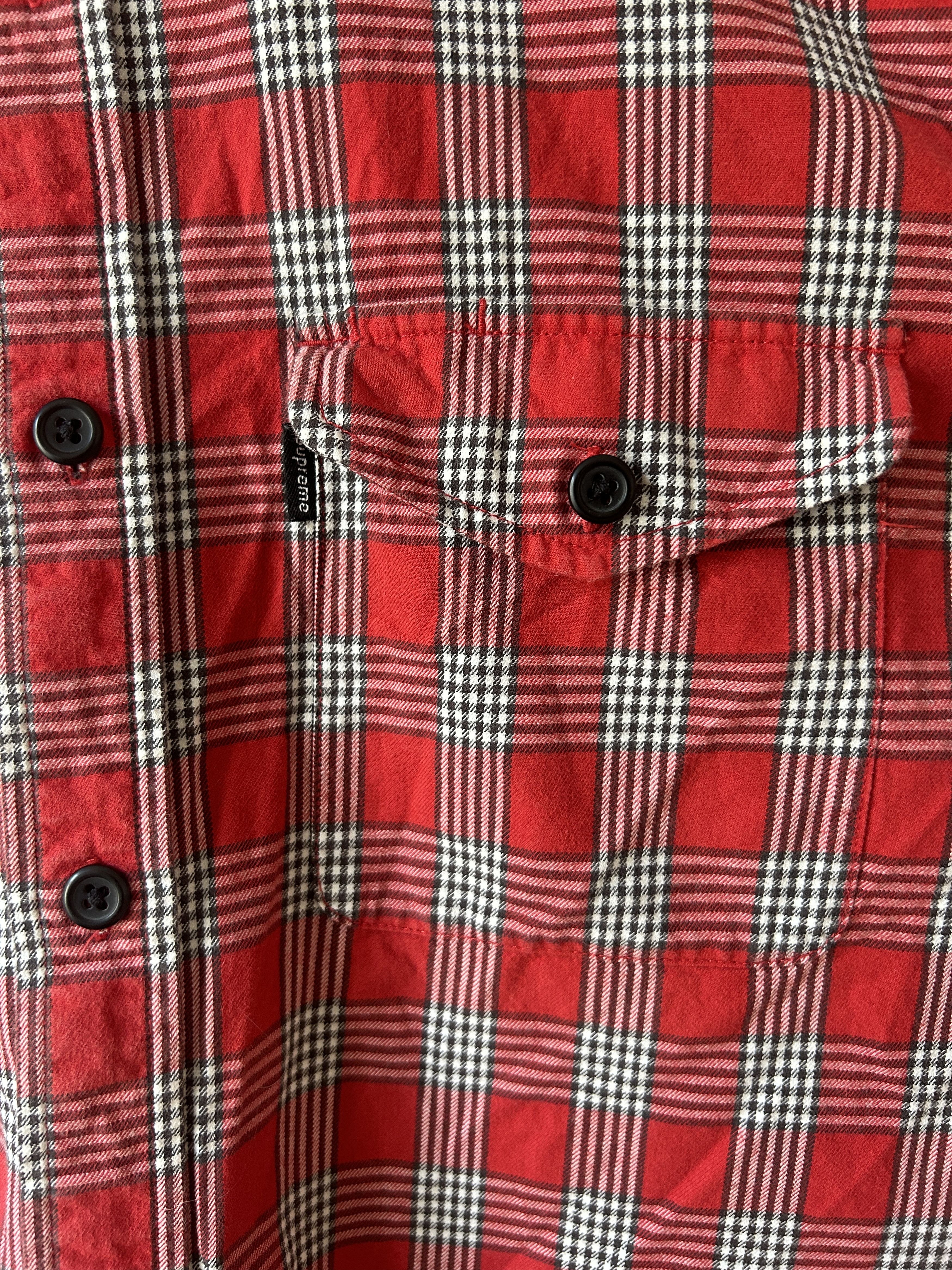 Supreme Red checks cotton button up Size US M / EU 48-50 / 2 - 3 Thumbnail
