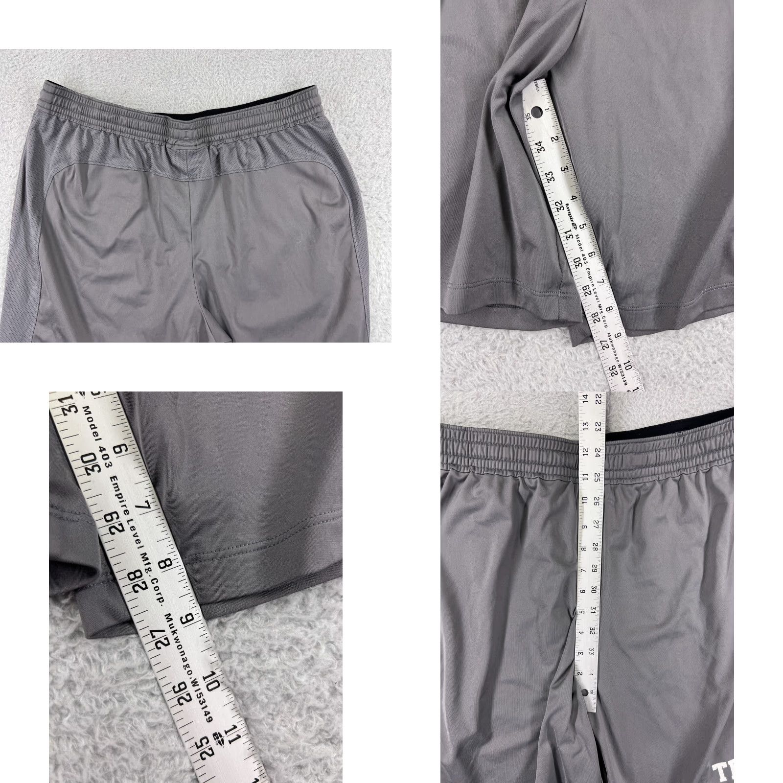 Under Armour Under Armour Shorts Mens XL Gray Polyester Athletic Basketball Gym Elastic Waist Pockets Size US 36 / EU 52 - 8 Thumbnail