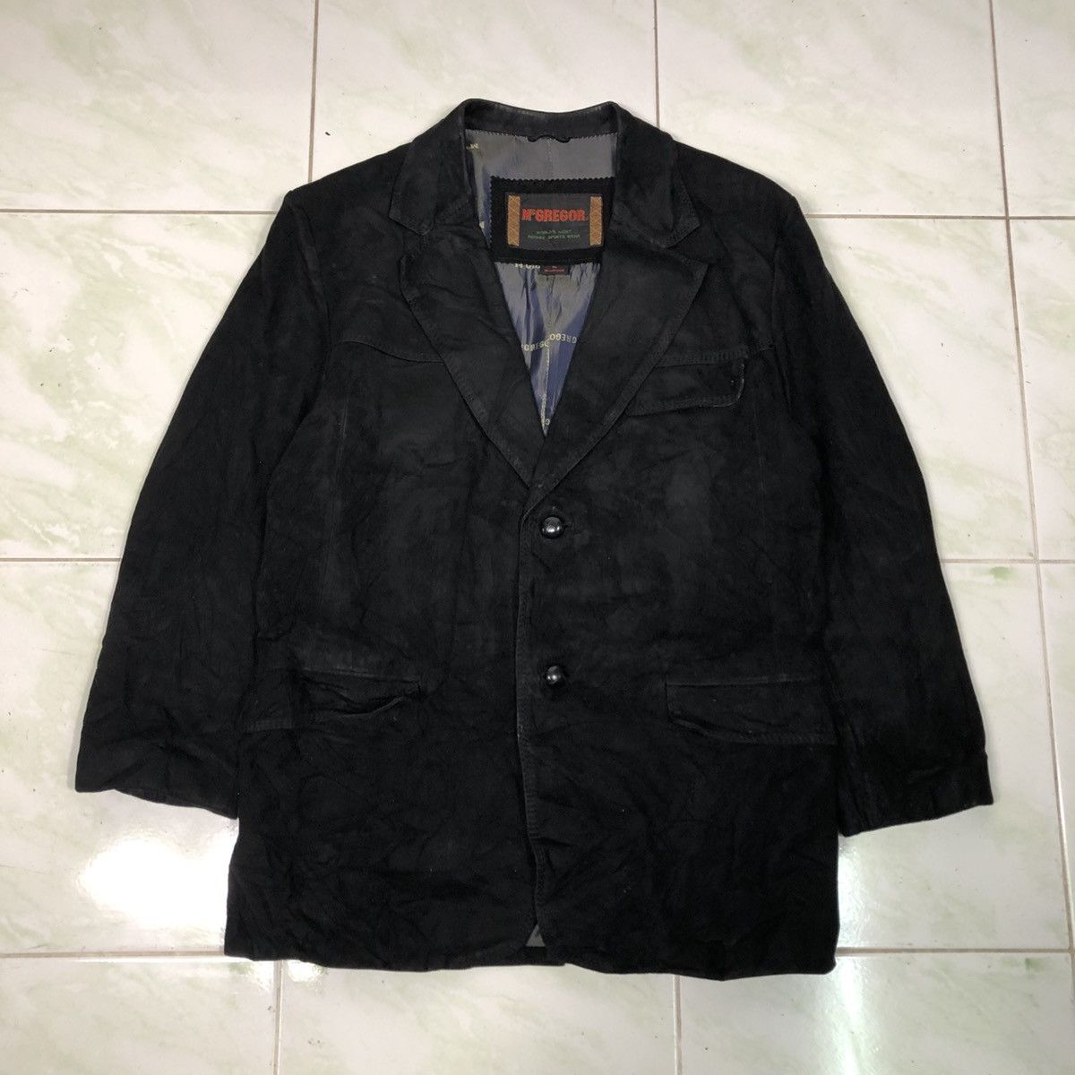 Japanese Brand Vintage Genuine Leather Jacket Mc Gregor Issey Miyake Size US M / EU 48-50 / 2 - 1 Thumbnail