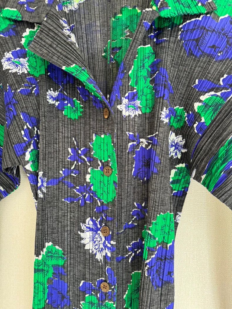 Issey Miyake issey miyake size:3 Pleated floral shirt 2505-Nextarrow Size XXS / US 00 / IT 34 - 2 Thumbnail