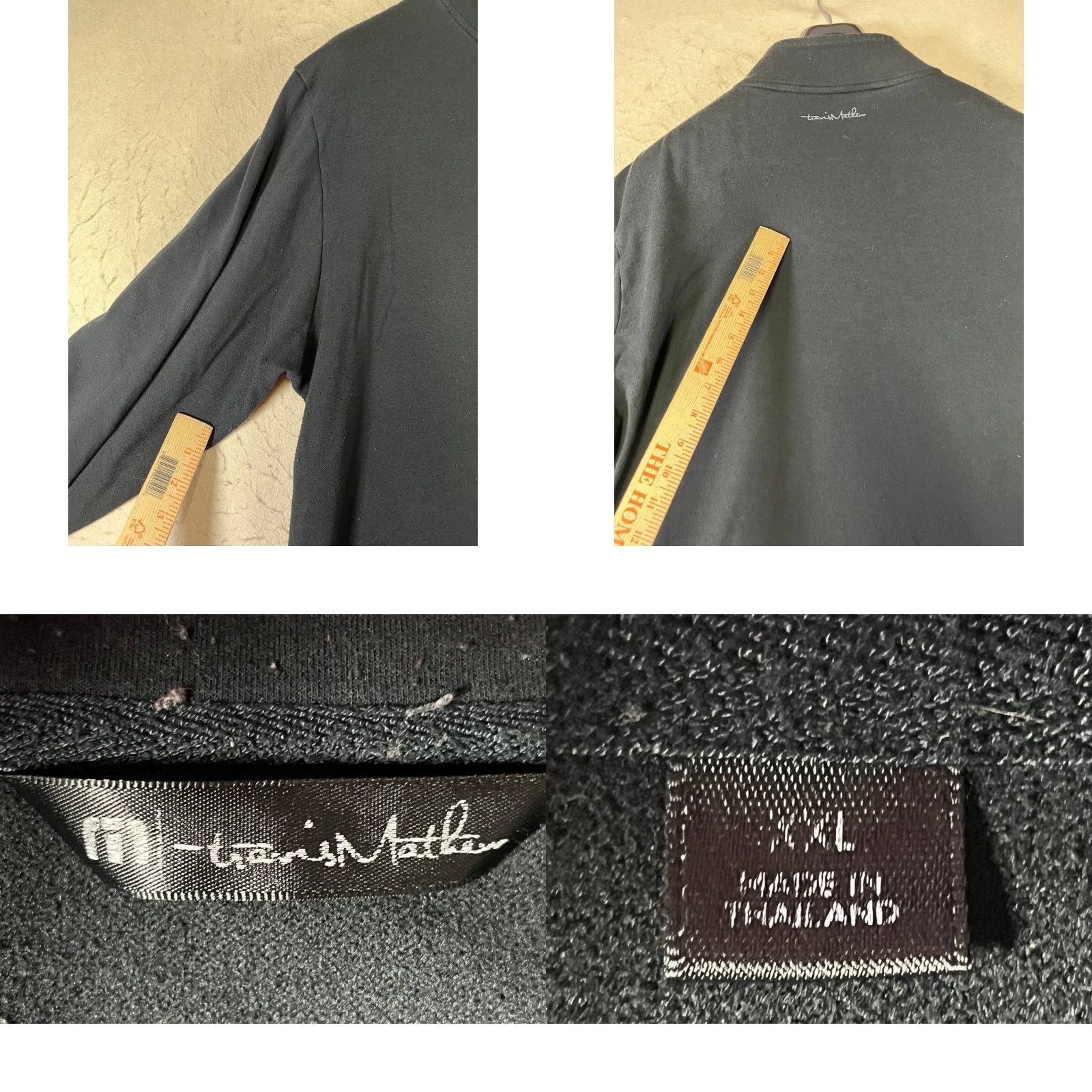 TravisMathew Travis Mathew Golf Hoodie 1/4 Zip Black 2XL Men's Pullover Knit Moisture Wicking Logo Crewneck Sports Shirt Size US XXL / EU 58 / 5 - 9 Thumbnail