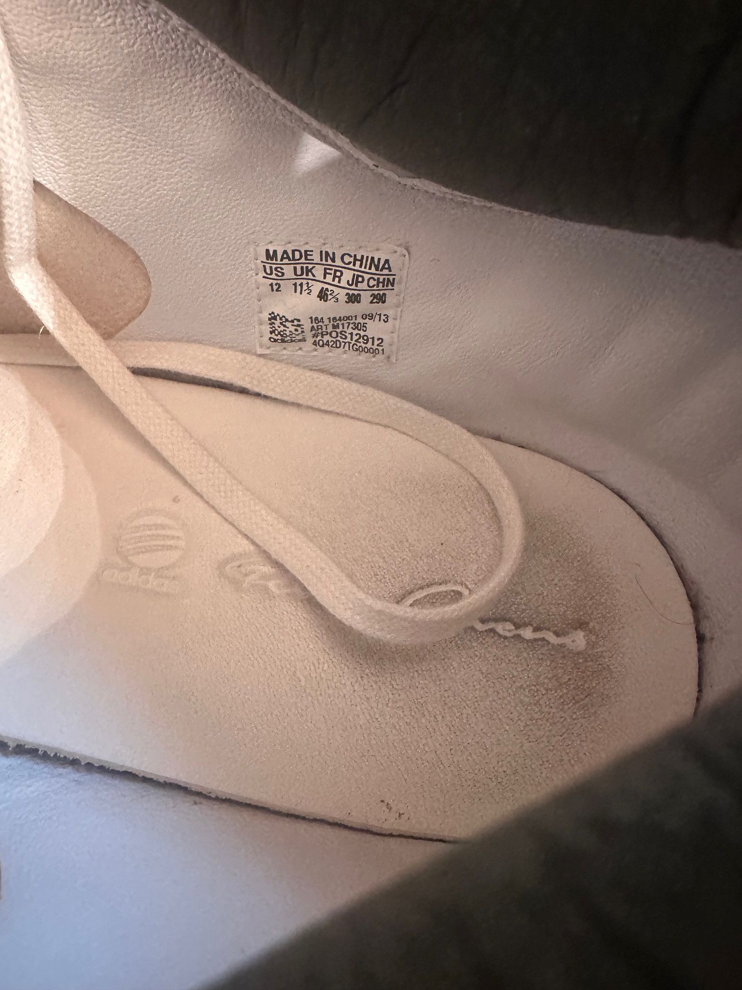 Rick Owens Rick Owens runners white bone size 12 Size US 12 / EU 45 - 8 Thumbnail