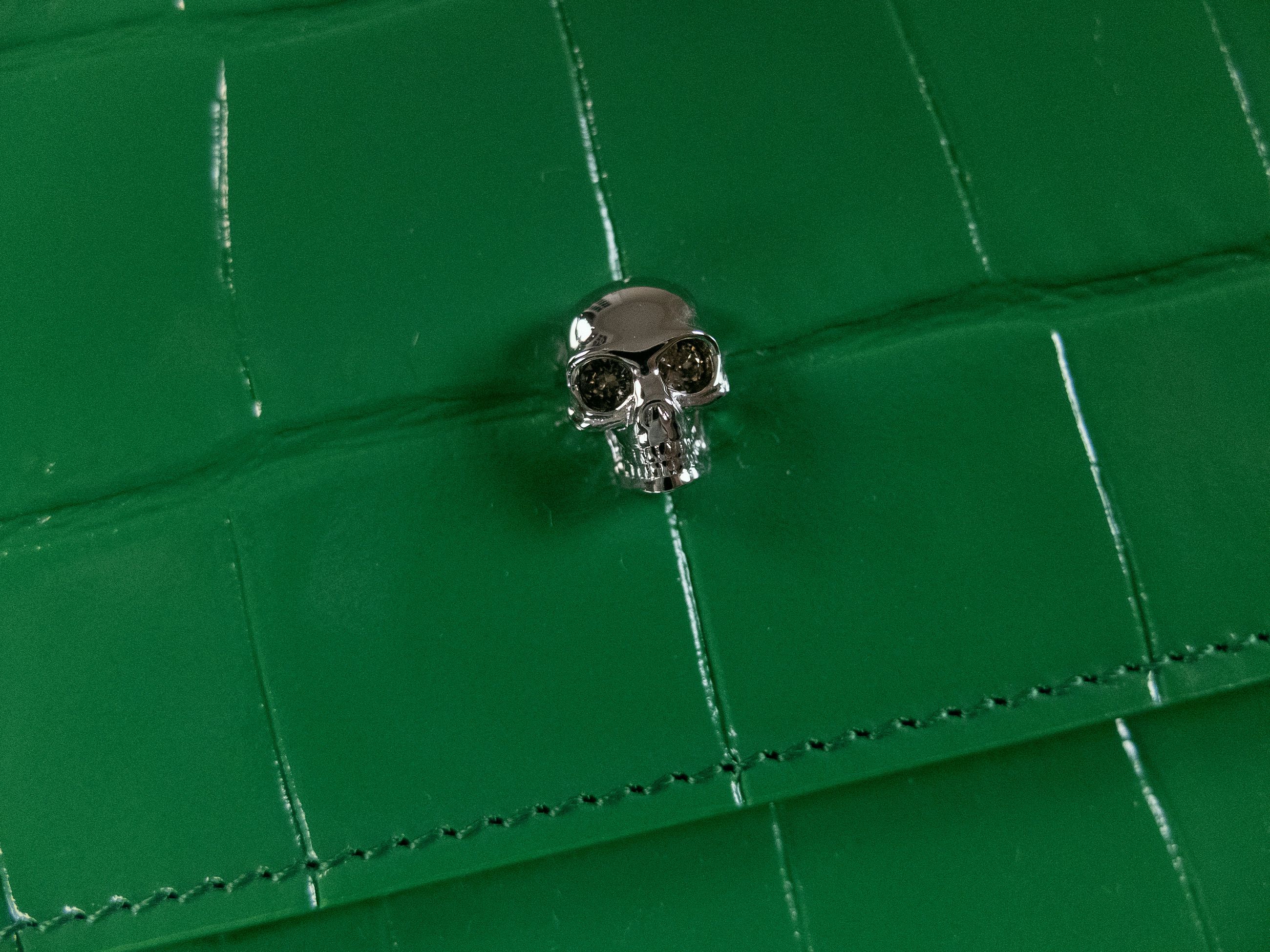 Alexander McQueen ALEXANDER MCQUEEN green croc effect leather clutch bag q Size ONE SIZE - 6 Thumbnail