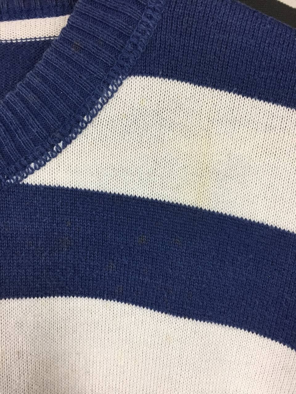 Yoshiyuki Konishi Vtg Ficce Yoshiyuki Konishi Parrot Logo Striped Knit Sweater Size US XL / EU 56 / 4 - 4 Thumbnail