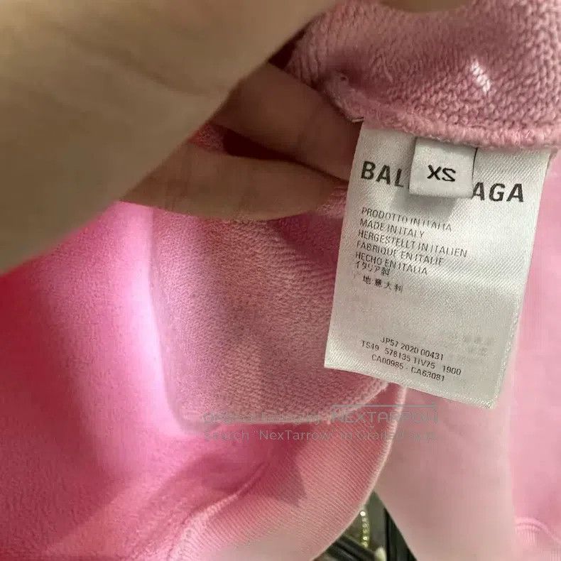 Balenciaga Balenciaga Pink Crew Hoodie Size US XS / EU 42 / 0 - 4 Thumbnail