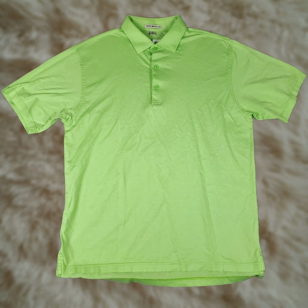 Peter Millar Peter Millar Polo Shirt Mens Size Medium Green Cotton Golf Short Sleeve Polo Shirt Mens Green Cotton Golf Short Sleeve Nike Size US M / EU 48-50 / 2 - 1 Thumbnail
