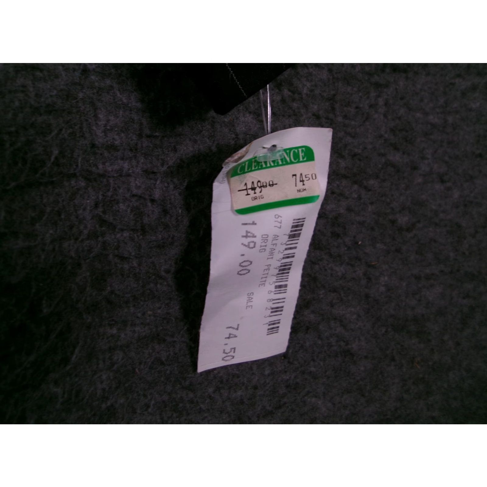 Alfani Alfani Blazer Womens 12P Black Pinstripe Petite Two Button Career Slim Jacket Size XL / US 12-14 / IT 48-50 - 3 Thumbnail