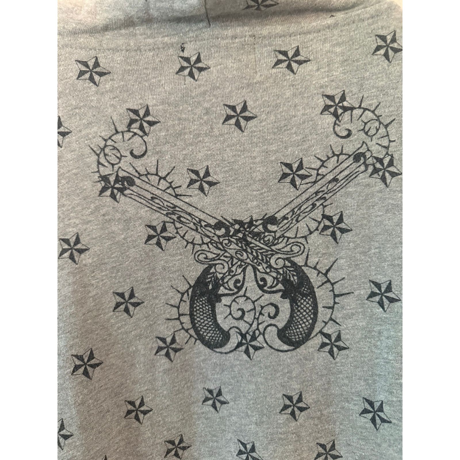 Japanese Brand 291295 District Zip Hoodie Bandana Print Gray Size US M / EU 48-50 / 2 - 5 Thumbnail