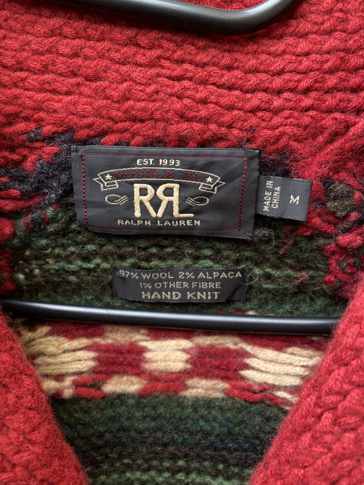 Ralph Lauren Double RRL Ralph Lauren Aztec Hand Knit Wool Cardigan Size US M / EU 48-50 / 2 - 8 Thumbnail
