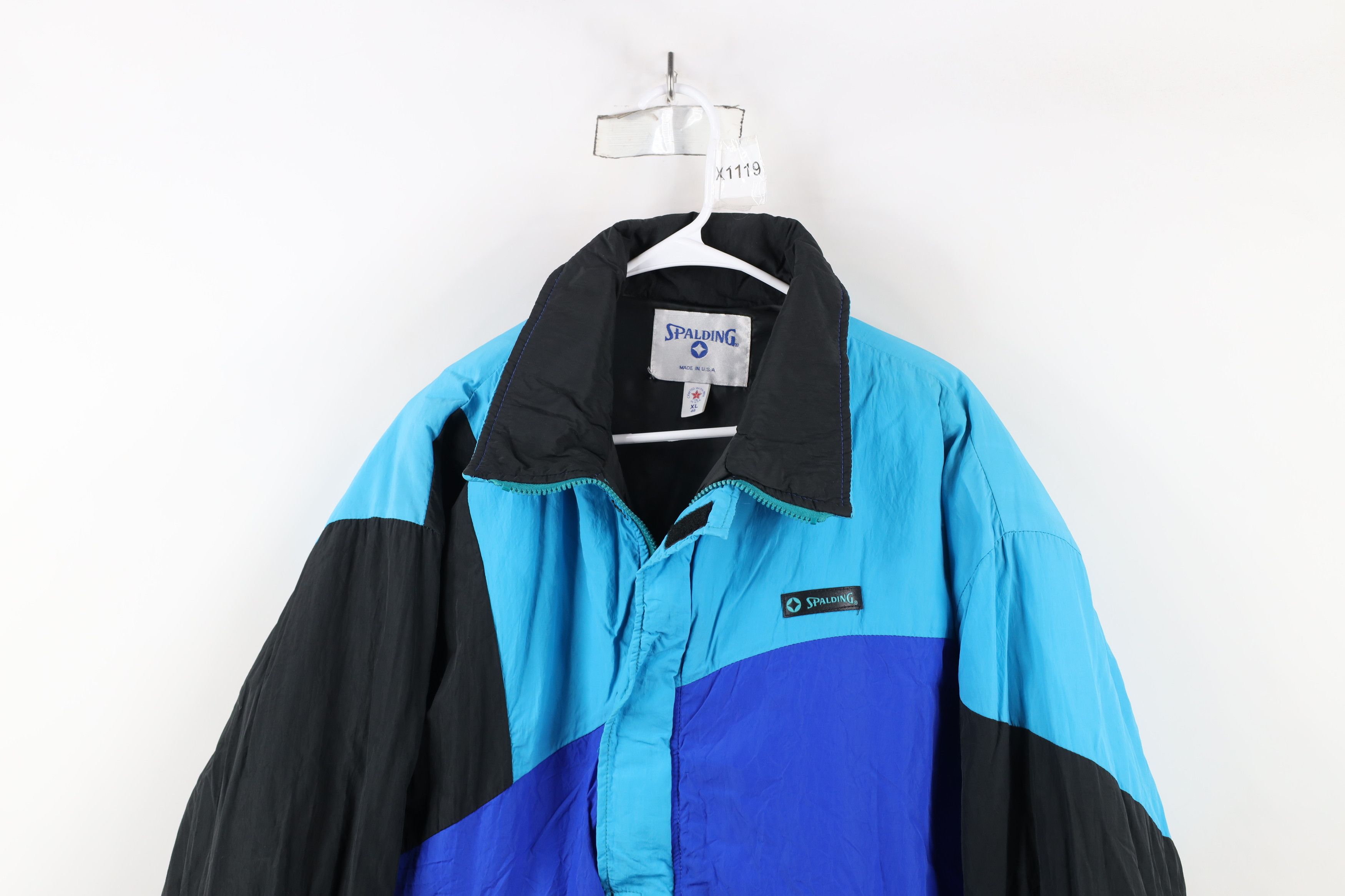 Vintage Vintage 90s Spalding Basketball Micro Puffer Jacket USA Size US XL / EU 56 / 4 - 2 Thumbnail