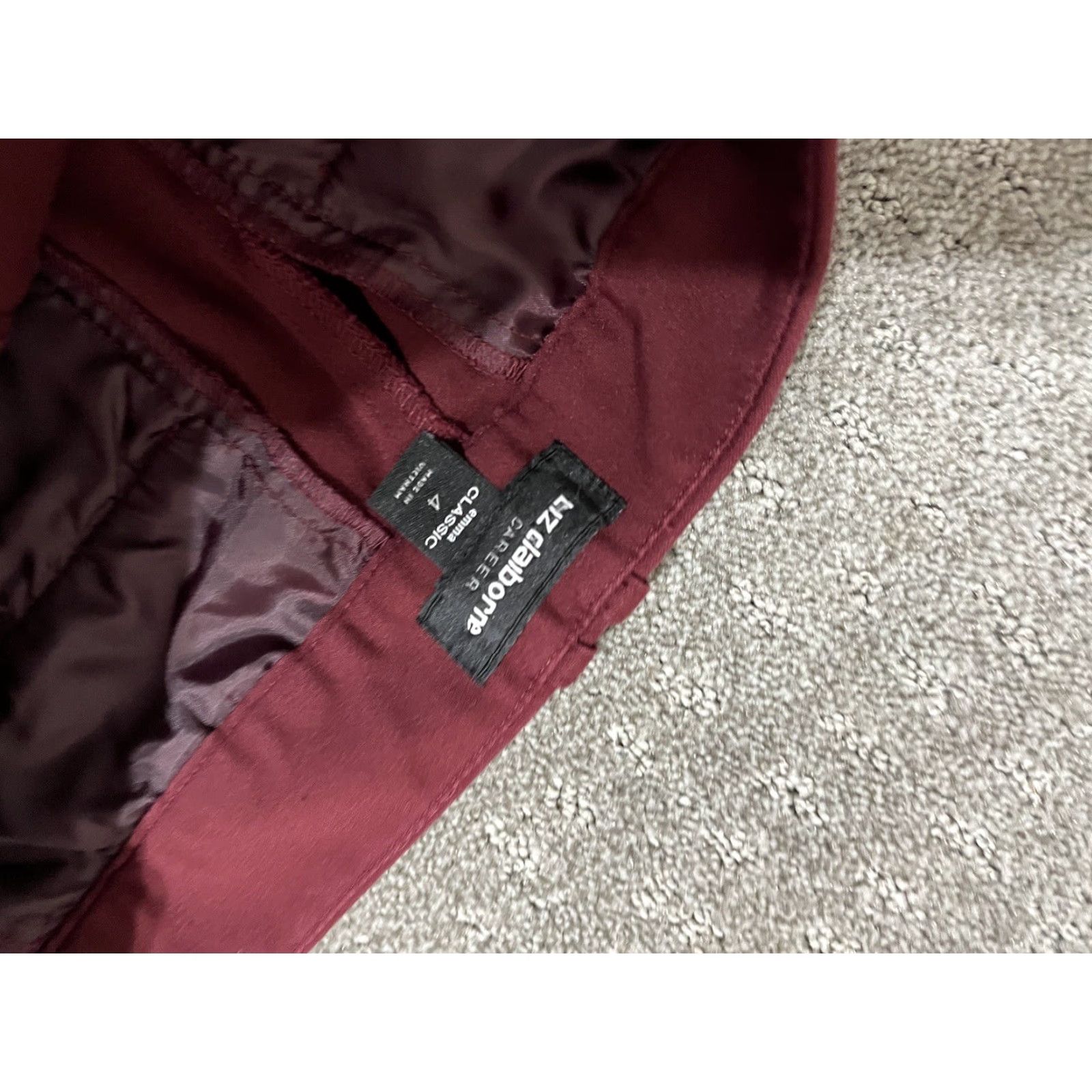 Liz Claiborne Liz Claiborne Women's Classic Straight Leg Pants Red Size 4 Business Workwear Stretch Size 27" / US 4 / IT 40 - 5 Thumbnail