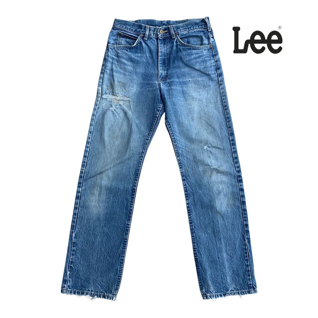 Lee Vintage 90s Lee USA Straight Leg Distressed Jeans W30X30 Size US 30 / EU 46 - 1 Thumbnail