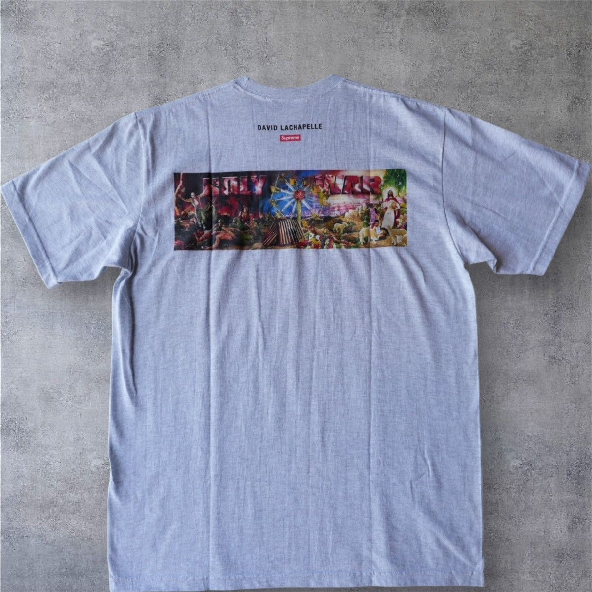 Supreme BRAND NEW SUPREME HOLY WAR TEE “ASH GREY” SIZE M Size US M / EU 48-50 / 2 - 8 Thumbnail