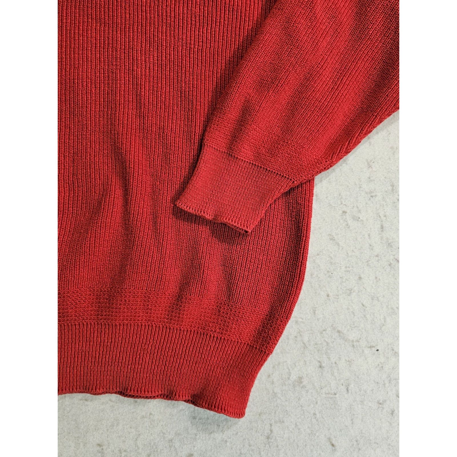 Eddie Bauer VINTAGE Eddie Bauer Sweater Pullover Knit Cable 1/4 Button XLT Red Mens Size XLT Size US XL / EU 56 / 4 - 7 Thumbnail