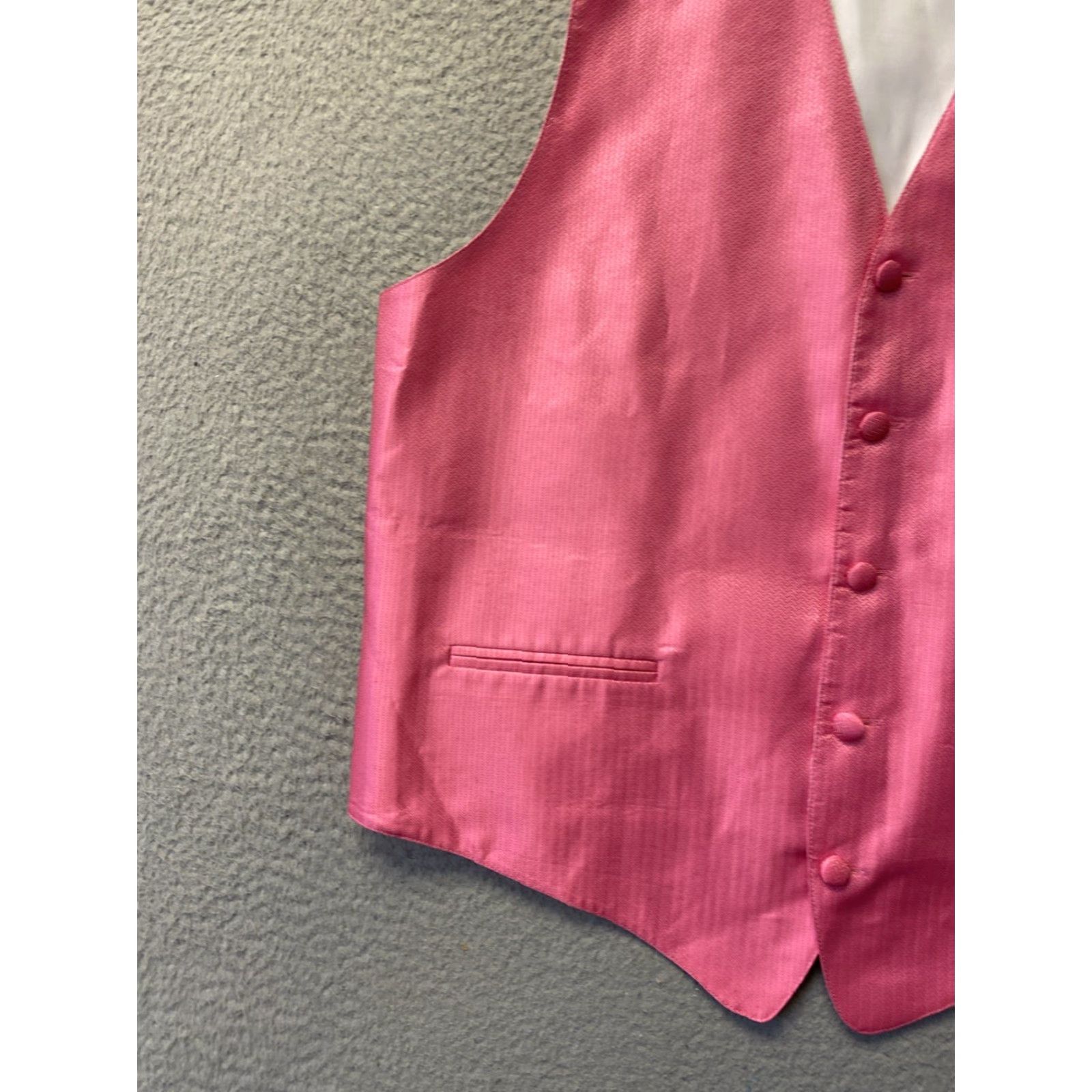 Vintage Cardi Formal Vest Men’s M Pink Brocade Adjustable Solid Shirt? Wait. Size US M / EU 48-50 / 2 - 4 Thumbnail