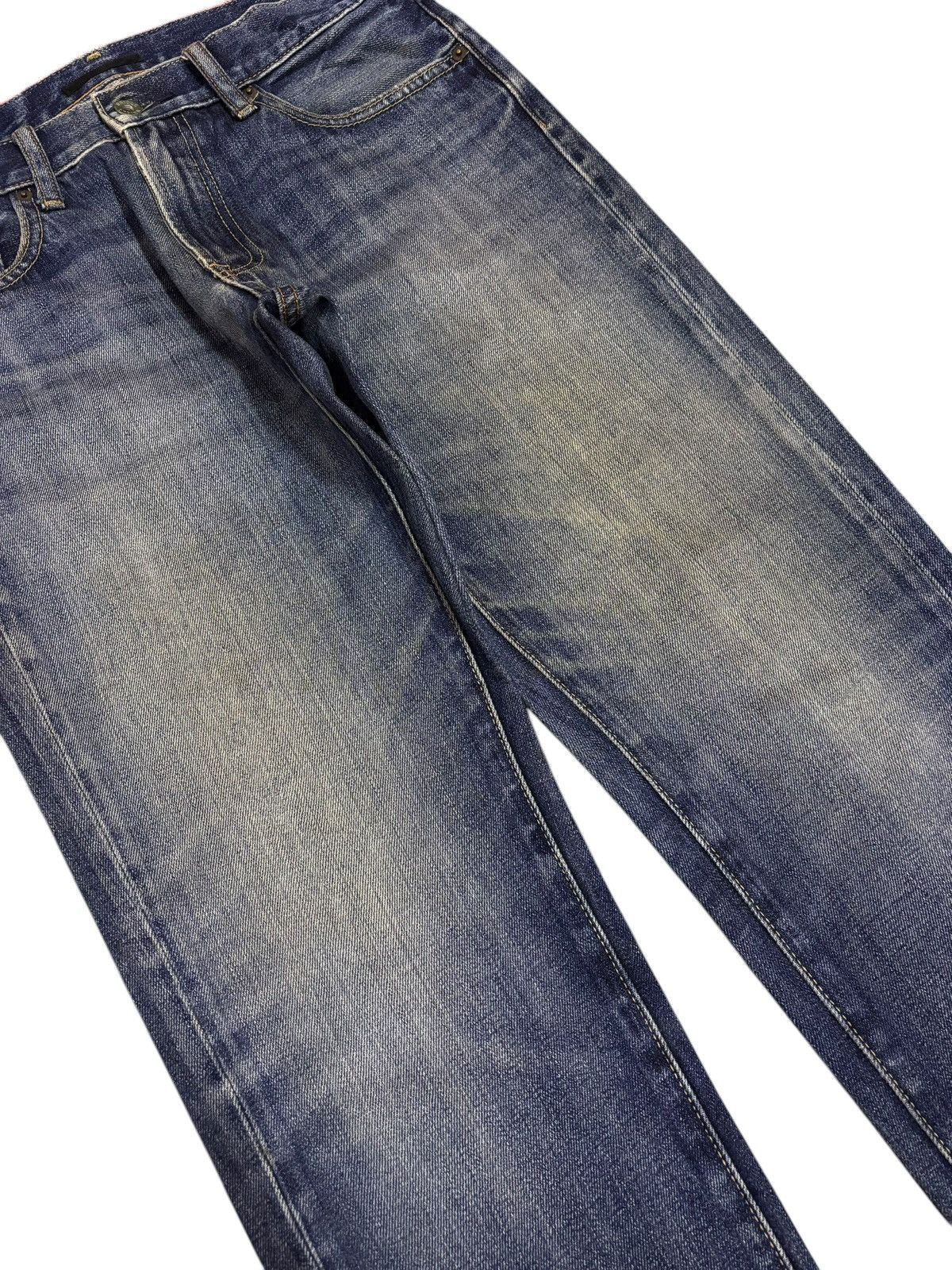 Japanese Brand × Kaihara Denim × Vintage Vintage Kaihara Uniqlo Faded Mud Washed Jeans Size US 31 - 3 Thumbnail