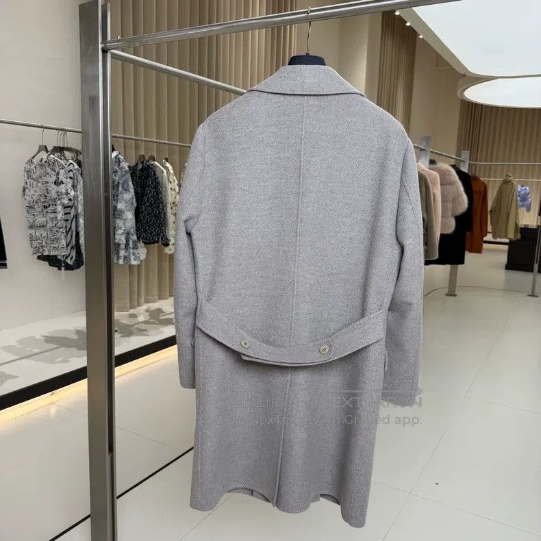 Loro Piana Loro Piana Gray Double Breasted Cashmere Mid Length Coat Size M / US 6-8 / IT 42-44 - 2 Thumbnail