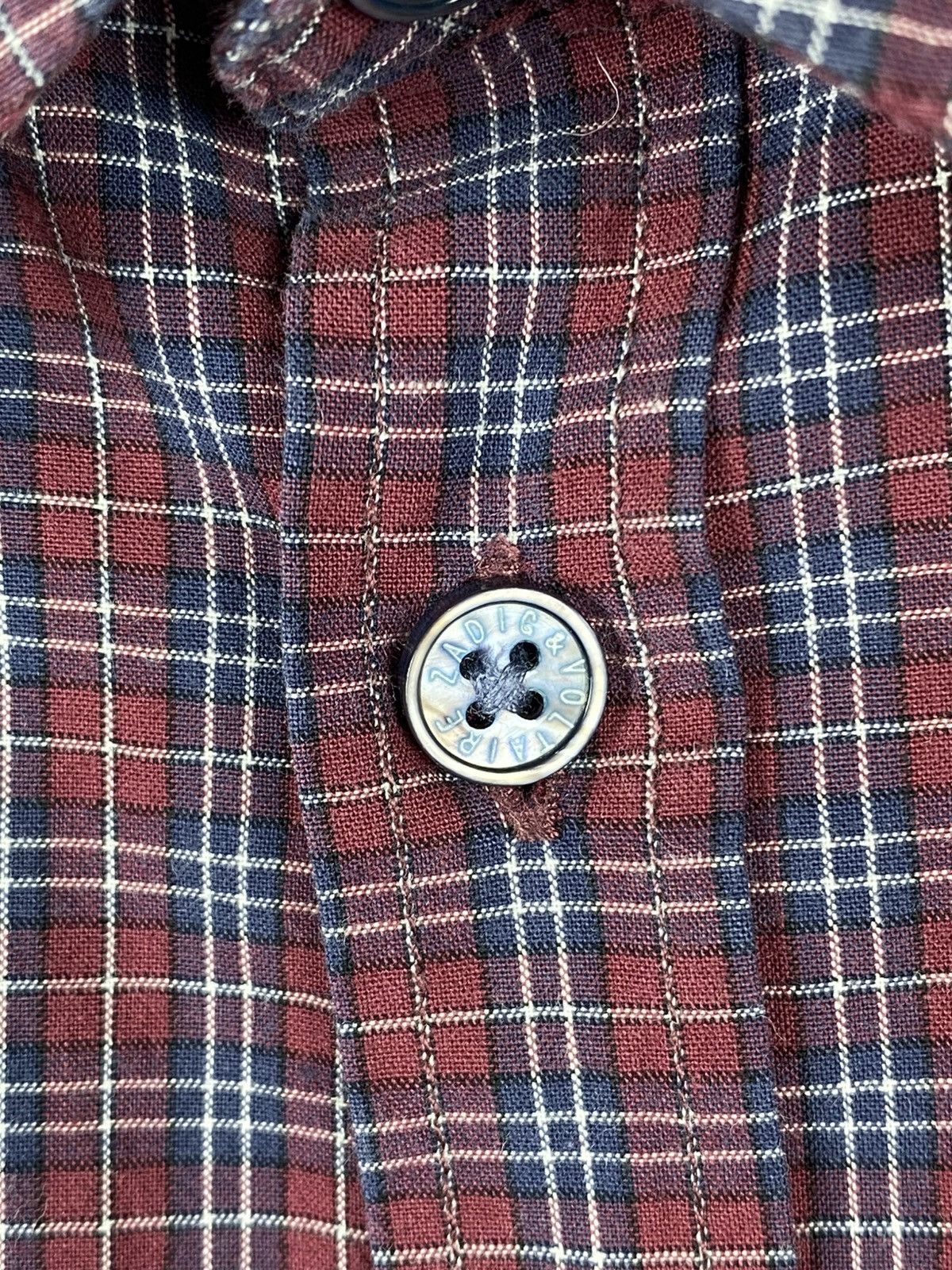 Zadig & Voltaire Zadig & Voltaire Homme Plaid Cotton Shirt Button Up size S Size US S / EU 44-46 / 1 - 6 Thumbnail