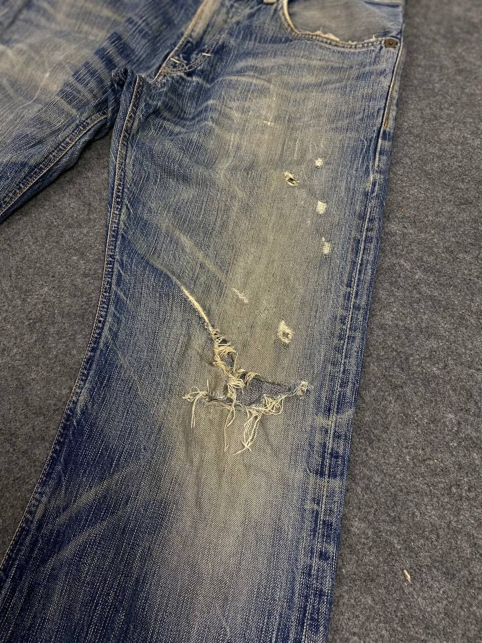 Edwin vintage edwin blue trip bootcut flare distressed denim Size US 36 / EU 52 - 12 Thumbnail