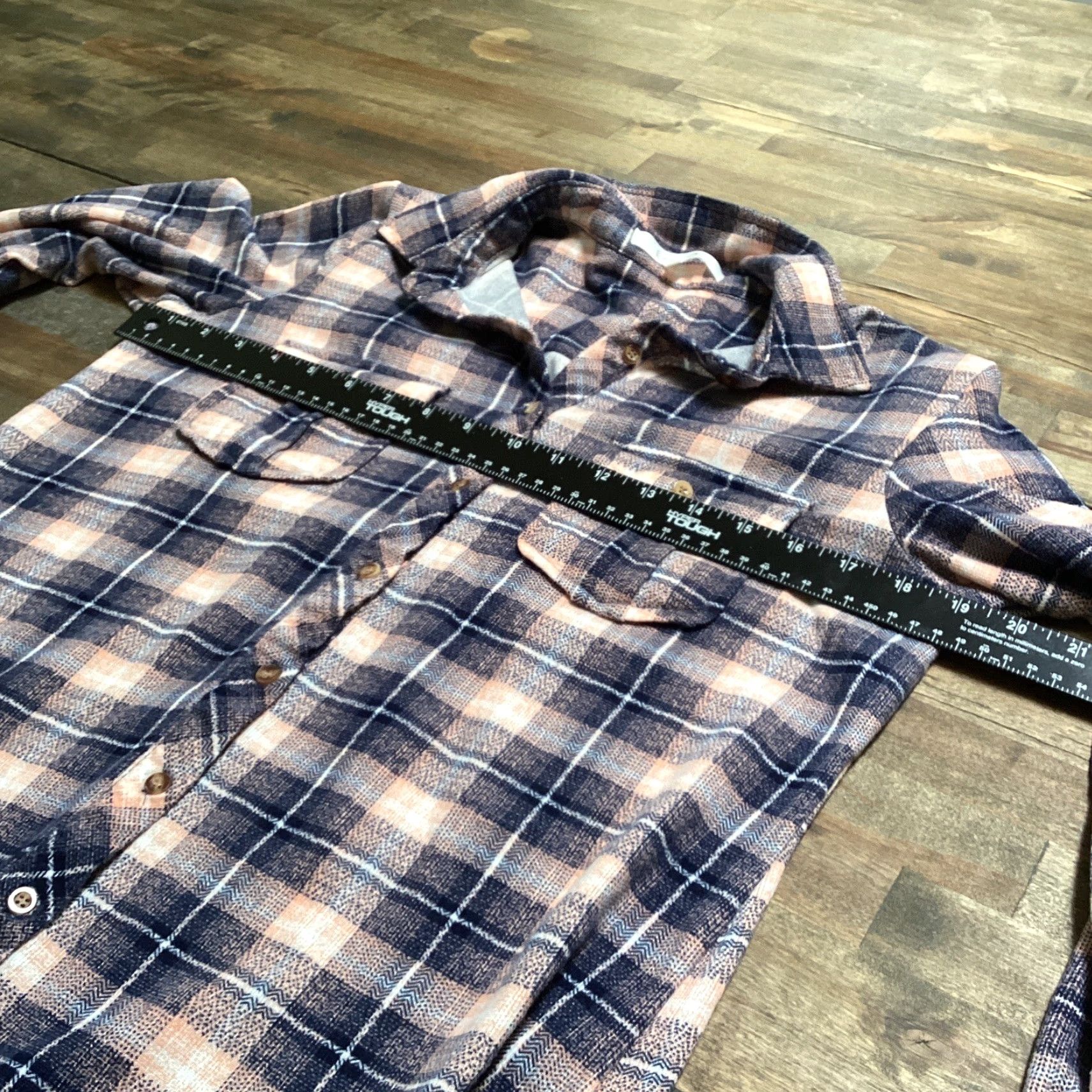 Vintage Eden & Olivia Shirt Women S Blue Plaid Button Up Roll Tab Long Sleeve Size S / US 4 / IT 40 - 6 Thumbnail