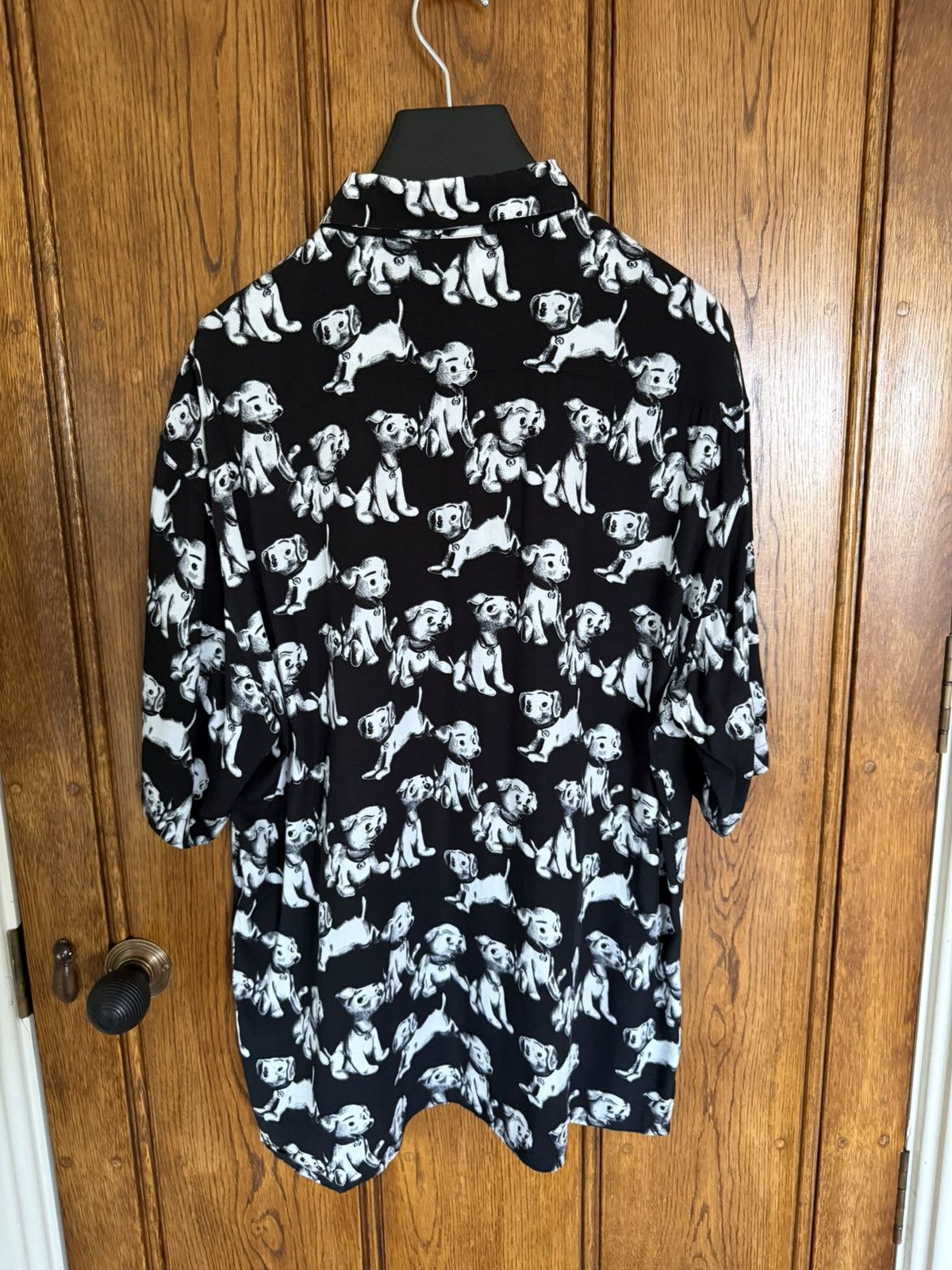 Celine SS22 Celine black white puppy Hawaiian shirt Hedi Slimane Size US S / EU 44-46 / 1 - 14 Thumbnail
