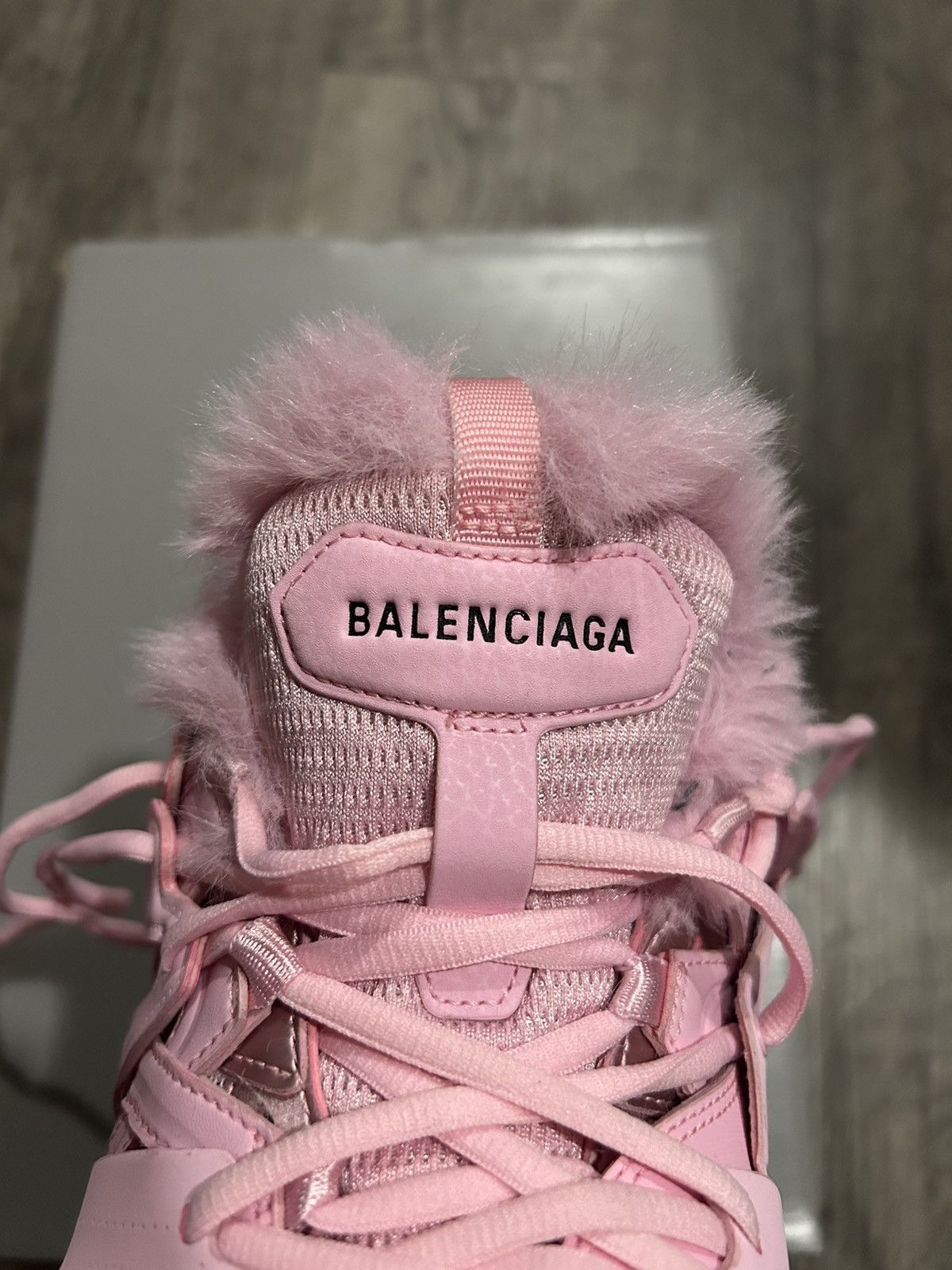 Balenciaga Balenciaga Track Mule Pink Faux Fur (Women’s) Size US 9 / EU 42 - 7 Thumbnail