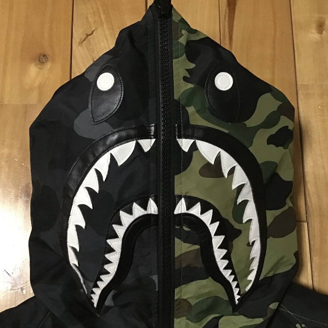 Bape × Neighborhood Neighborhood BAPE camo shark full zip hoodie Down Jacket APE Size US L / EU 52-54 / 3 - 3 Thumbnail