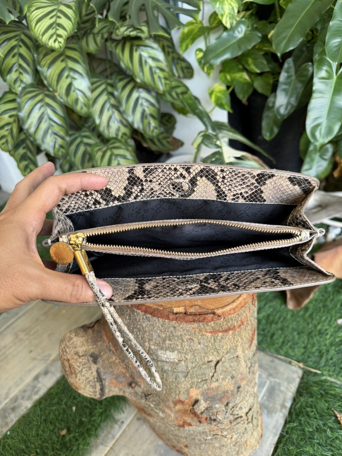 Stella McCartney MUST HAVE! Falabella Faux Snakeskin Patchwork Clutch Bag Size ONE SIZE - 6 Thumbnail