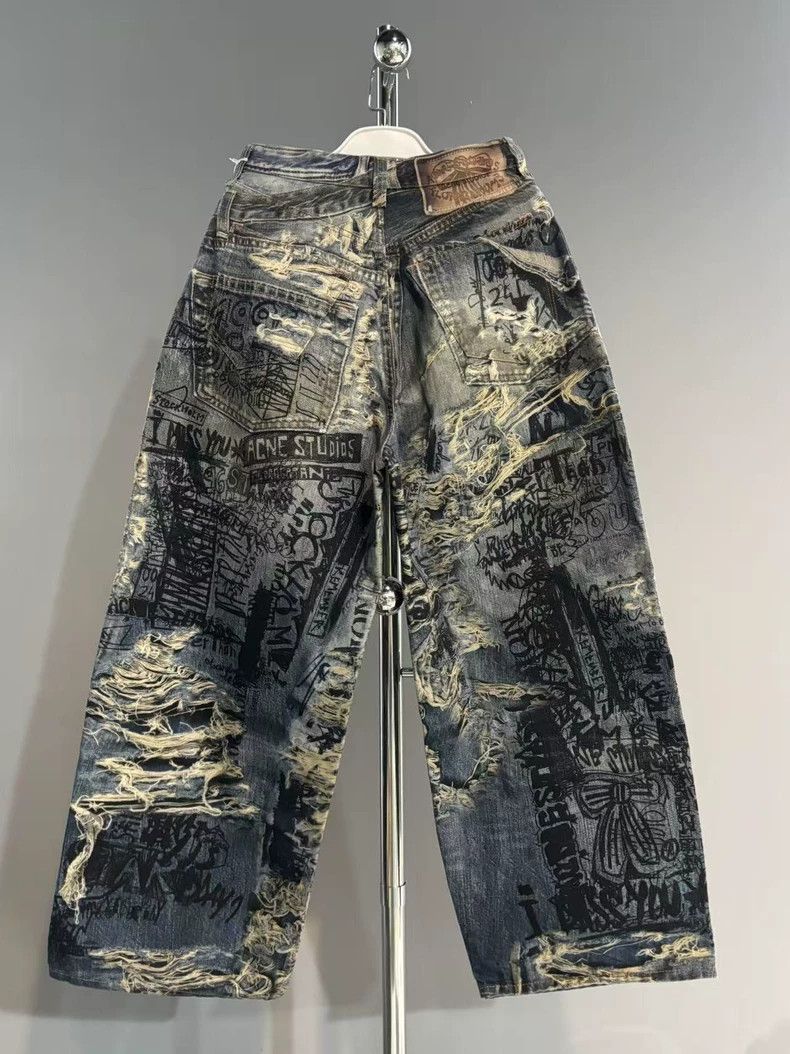 Acne Studios acne studios Wave digital print destroys jeans 2504-Nextarr Size US 28 / EU 44 - 2 Thumbnail