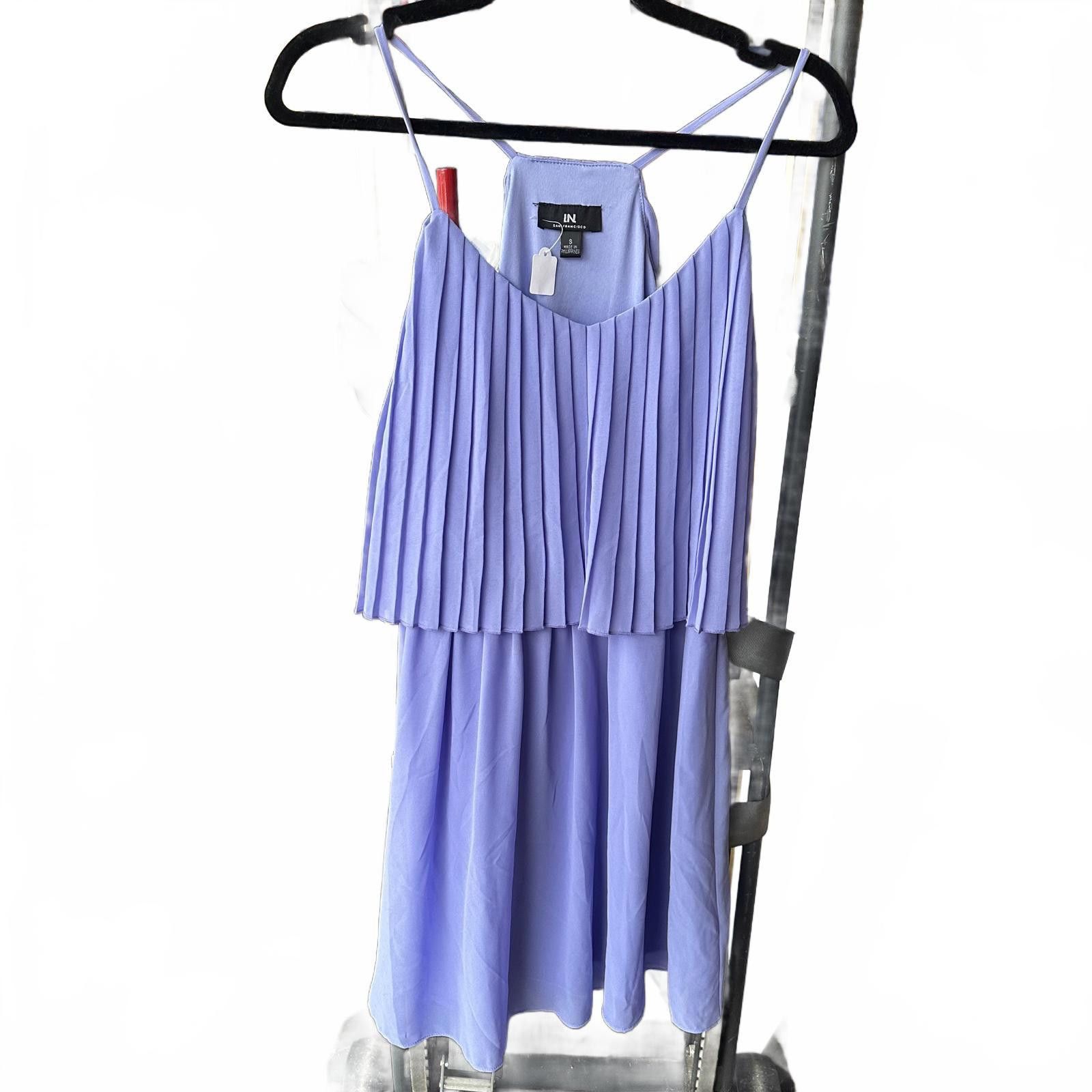 Designer Chic IN Francisco Lavender Pleated Dress Size S / US 4 / IT 40 - 1 Thumbnail