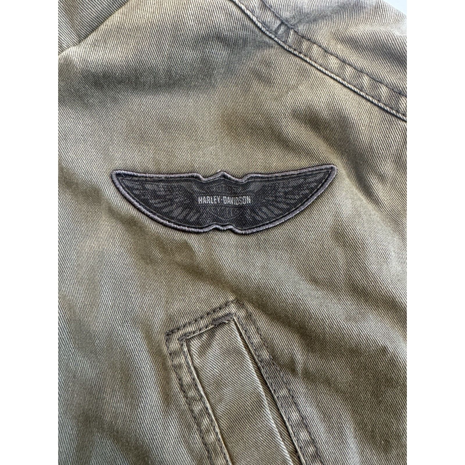 Harley Davidson Harley-Davidson Men Hooded Jacket Zip Green Motorcycle Patch Size US XL / EU 56 / 4 - 4 Thumbnail