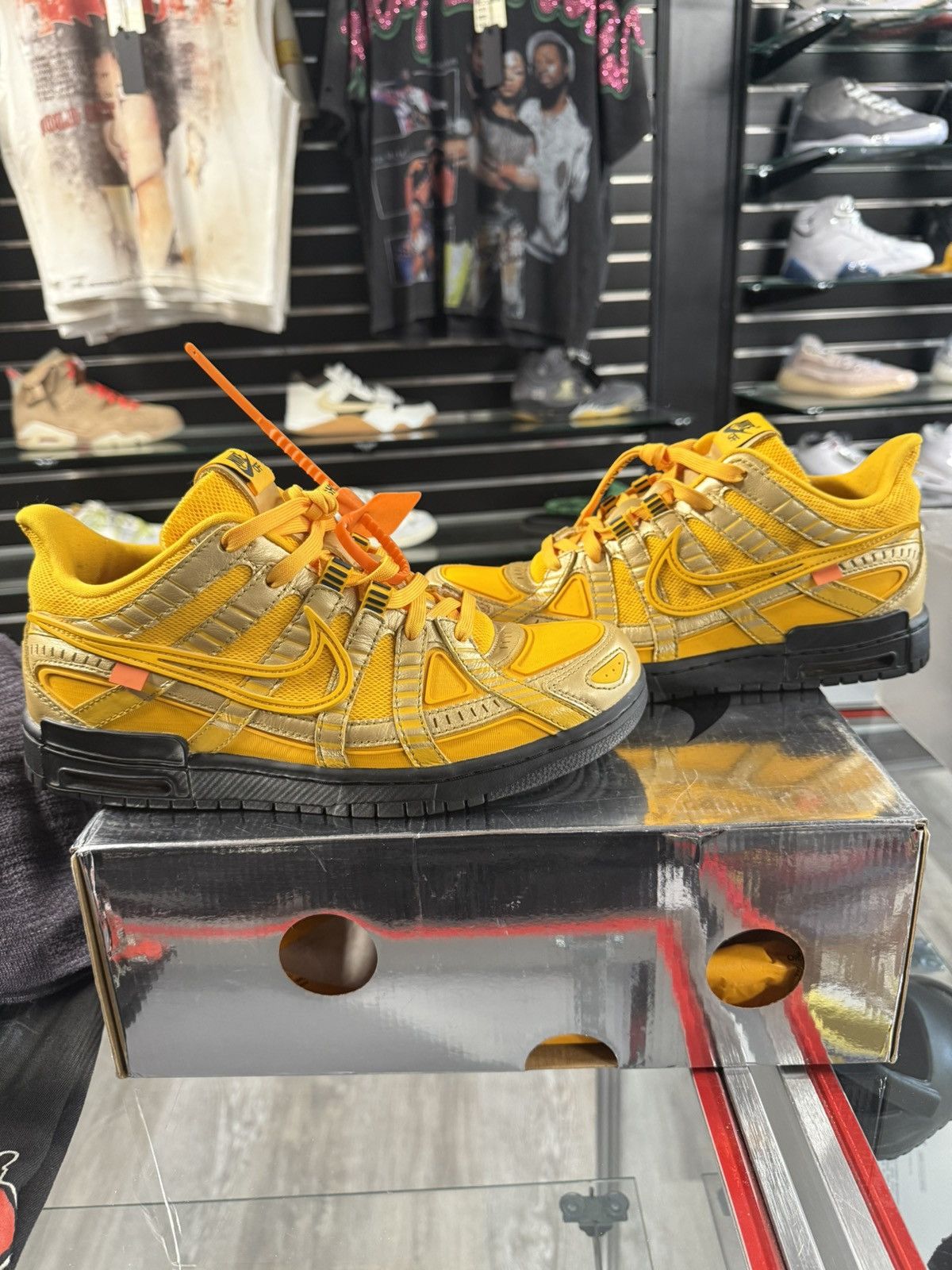 university gold off white rubber dunk