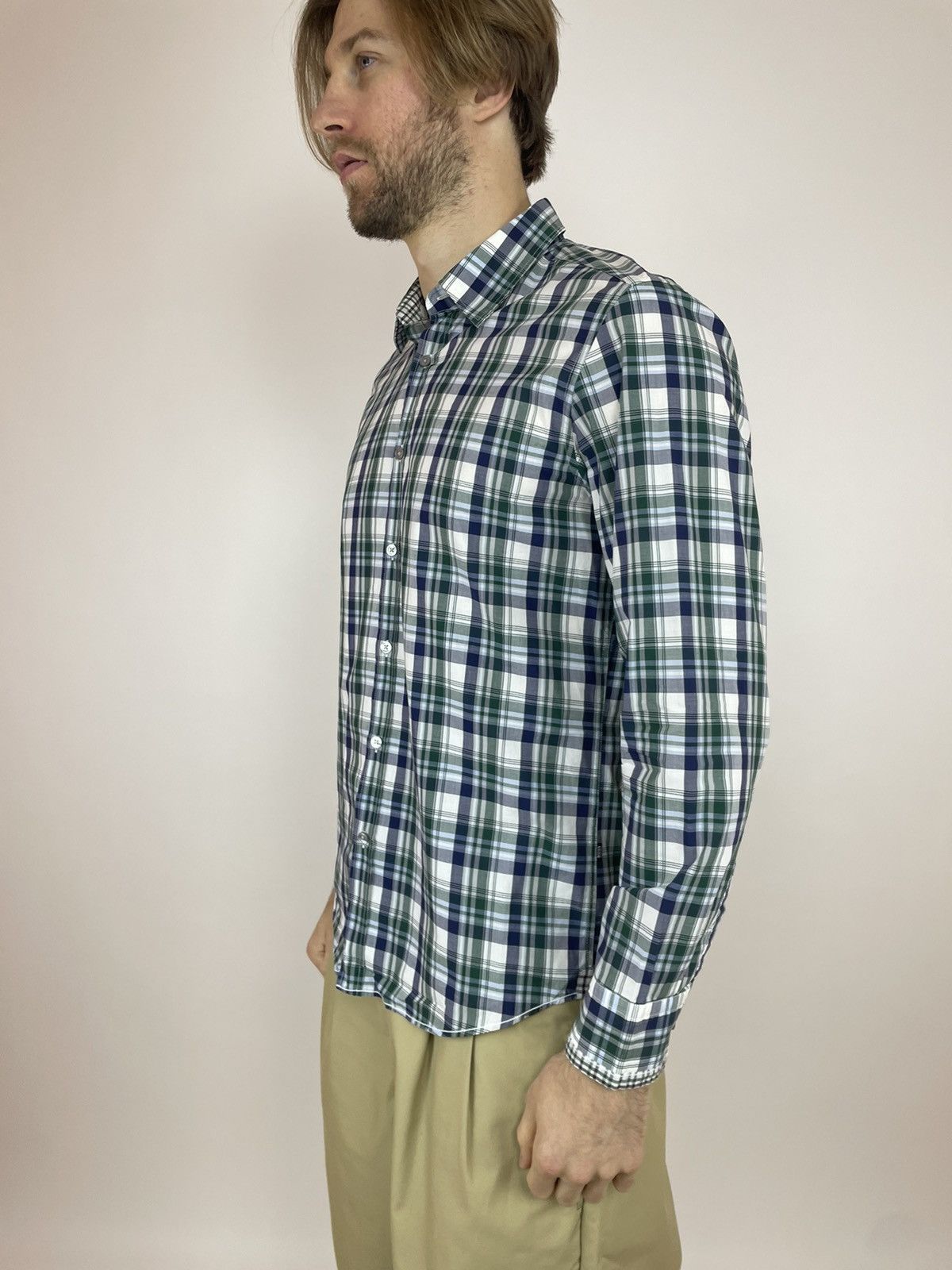 Hugo Boss HUGO BOSS Plaid shirt long sleeve size L Size US L / EU 52-54 / 3 - 6 Thumbnail