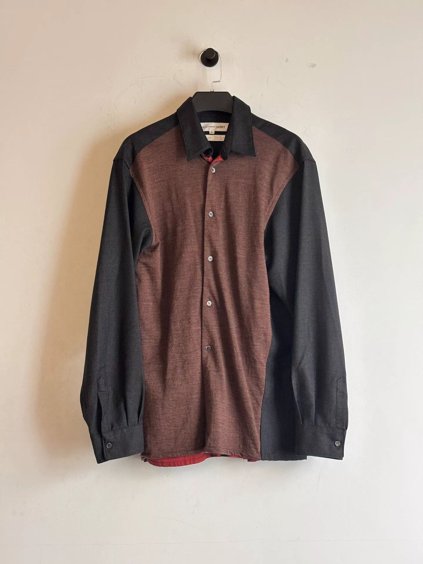 comme des garcons wool blend shirt