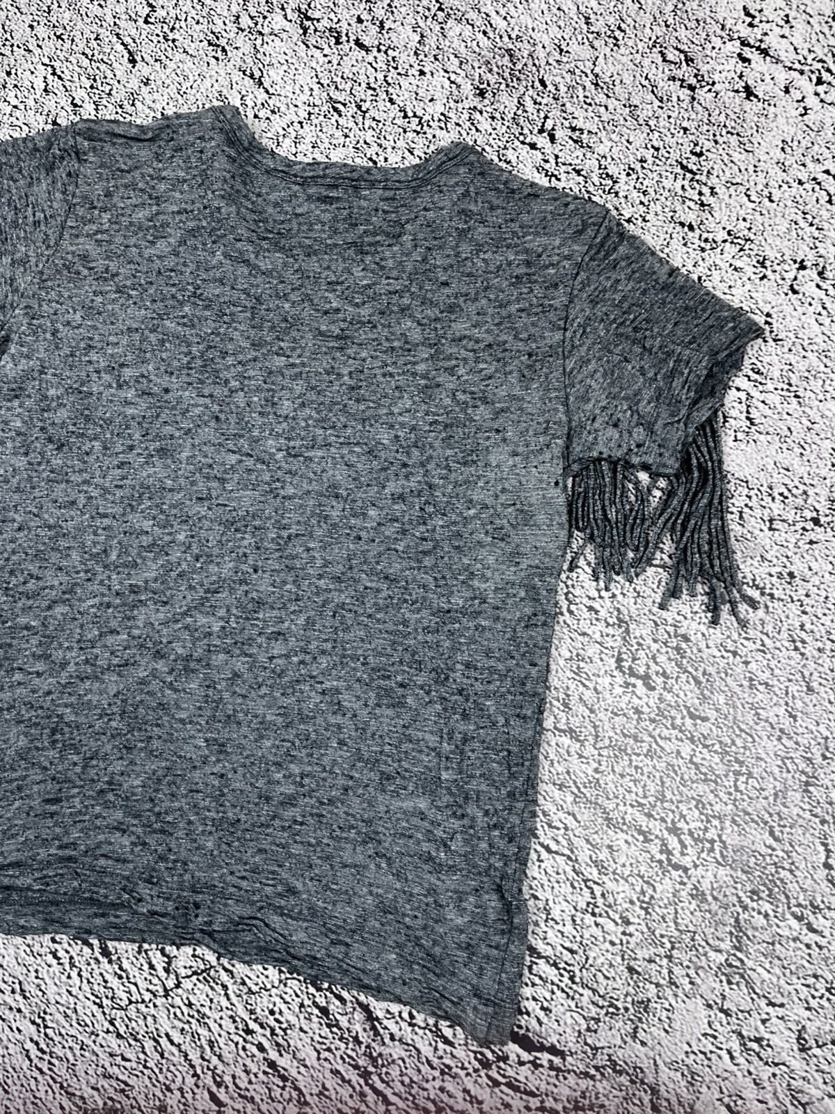 Zadig & Voltaire Vintage Zadig & Voltaire Grey Fringe T-Shirt Size S / US 4 / IT 40 - 9 Thumbnail