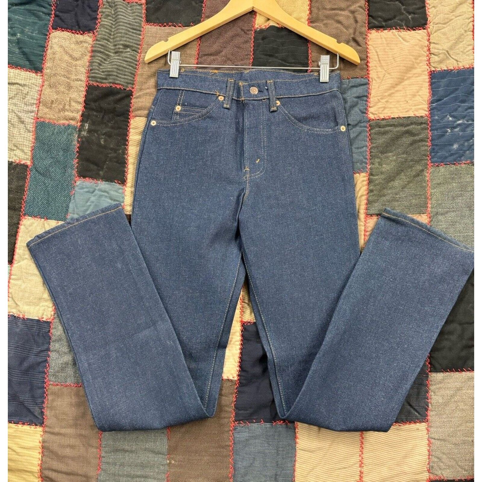 Levi's Deadstock True Vintage 70s Levi’s 509 Blue Jeans W29 X L34 Size US 29 - 2 Thumbnail