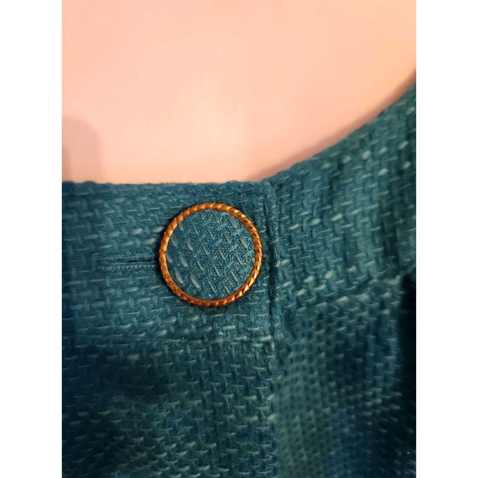 Vintage Jessica London Teal Textured 3/4 Sleeve Swing Jacket 30W Blue Women Casual Business Size 4XL / US 24-26 - 4 Thumbnail