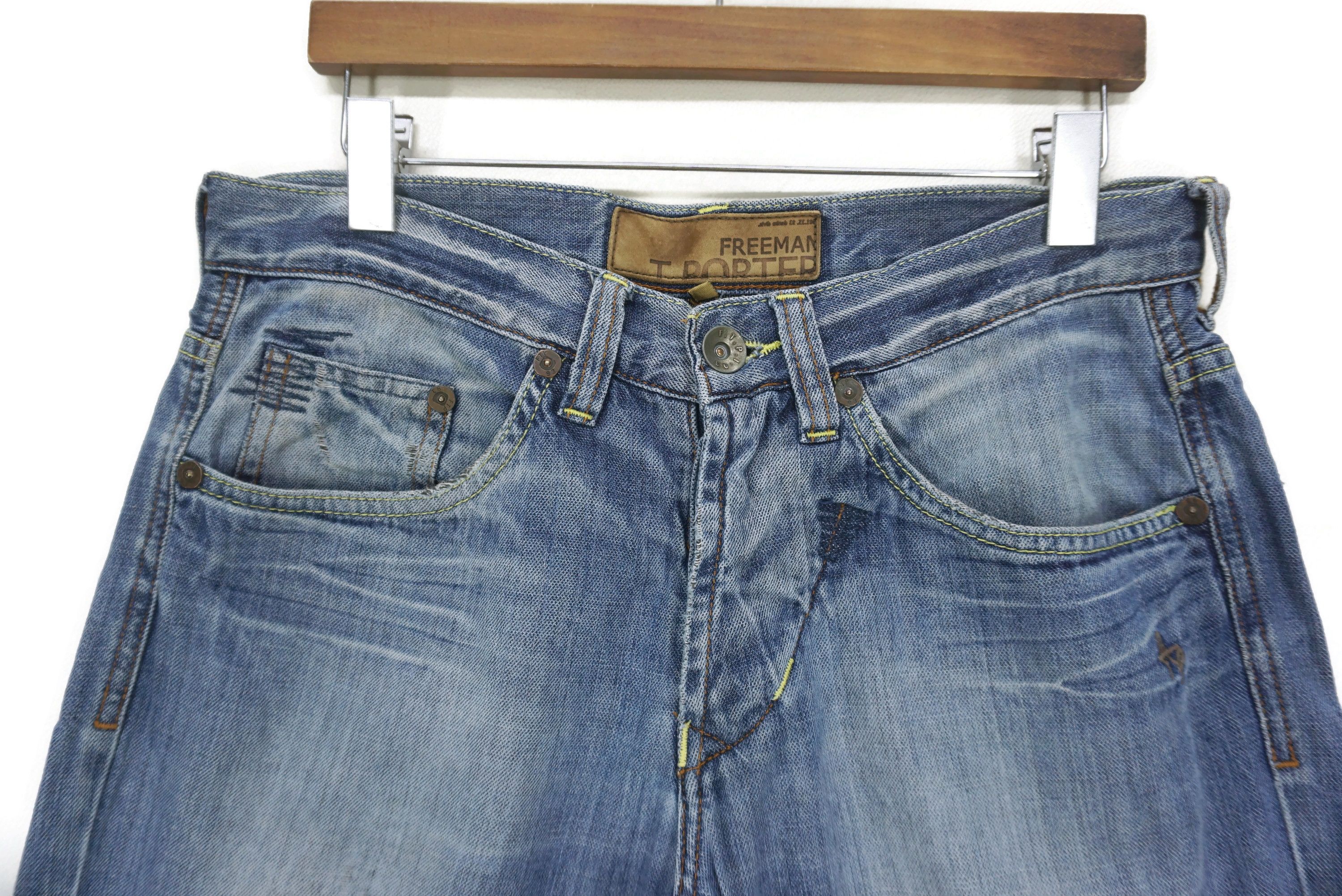 Freeman T. Porter FTP Jeans Size W33xL33.5 Low-Rise Straight-Leg Denim Size US 33 - 3 Thumbnail