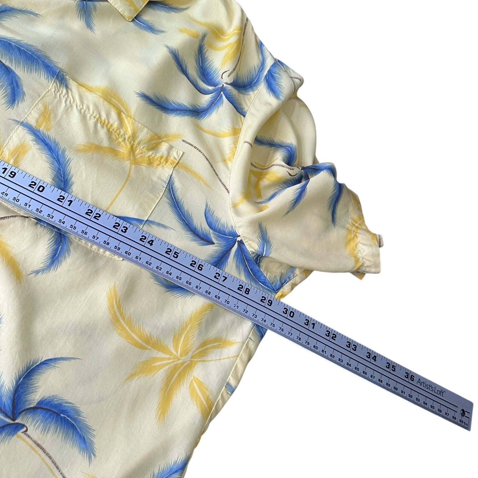 Paradise Found Vintage Paradise Found Hawaiian Shirt XXL Yellow Palm 80s Size US XXL / EU 58 / 5 - 7 Thumbnail