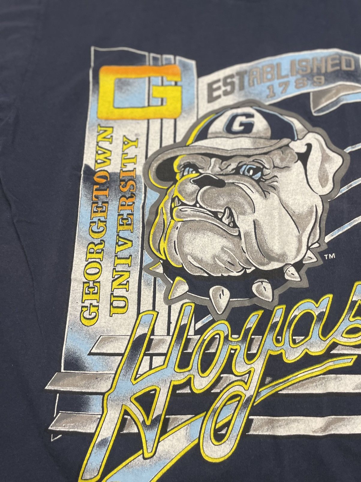 Vintage Vintage Georgetown University Established 1789 Hoyas 90s tee Size US L / EU 52-54 / 3 - 3 Thumbnail