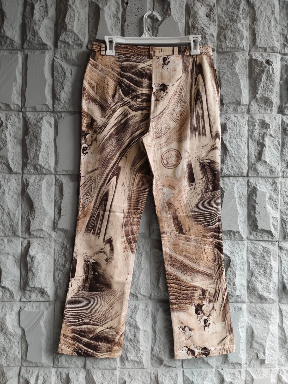 Designer 💥Vintage Helline All Over Print Angels Art Teousers Size 30" / US 8 / IT 44 - 2 Thumbnail